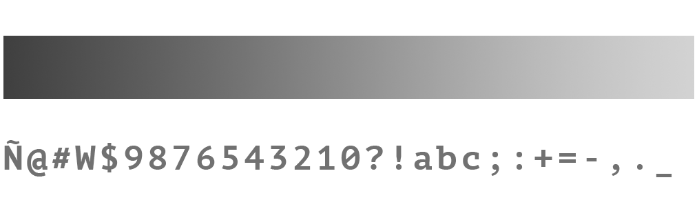 Gray to ASCII symbols